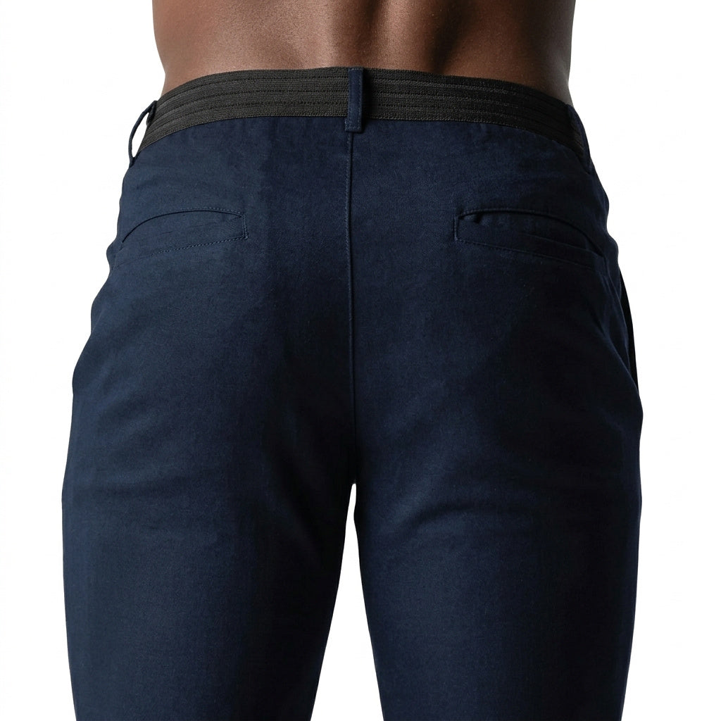 Męskie spodnie chino typu slim fit-Pants for Men-Olave