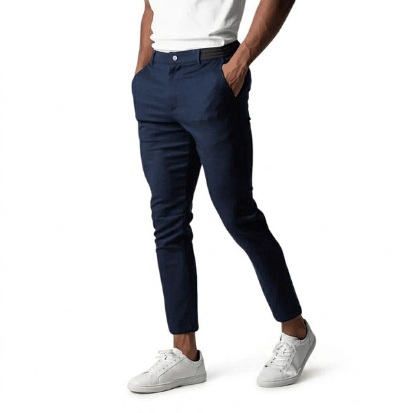Męskie spodnie chino typu slim fit-Pants for Men-Olave