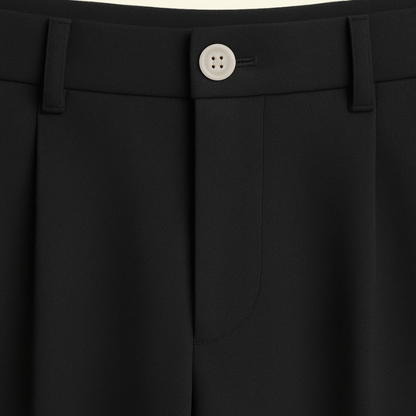 Męskie spodnie o prostym kroju z zakładkami z przodu i zapięciem na guzik-Pants for Men-Olave
