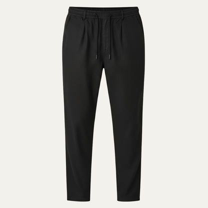 Męskie spodnie z prostą nogawką i sznurkiem w pasie-Pants for Men-Olave