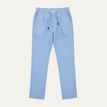 Męskie spodnie z prostą nogawką i sznurkiem w pasie-Pants for Men-Olave