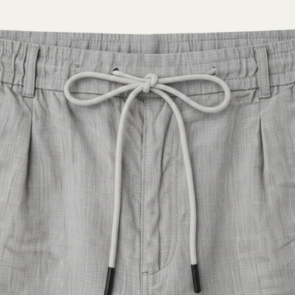 Męskie spodnie z prostą nogawką i sznurkiem w pasie-Pants for Men-Olave