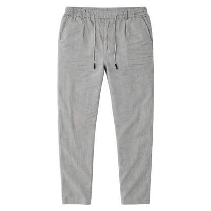 Męskie spodnie z prostą nogawką i sznurkiem w pasie-Pants for Men-Olave
