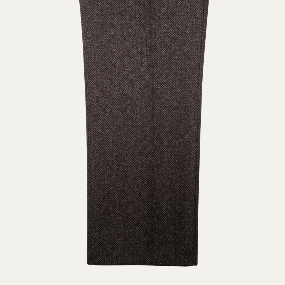 Męskie Spodnie z Prostą Nogawką, Wzorem Jodełki i Zakładkami-Pants for Men-Olave