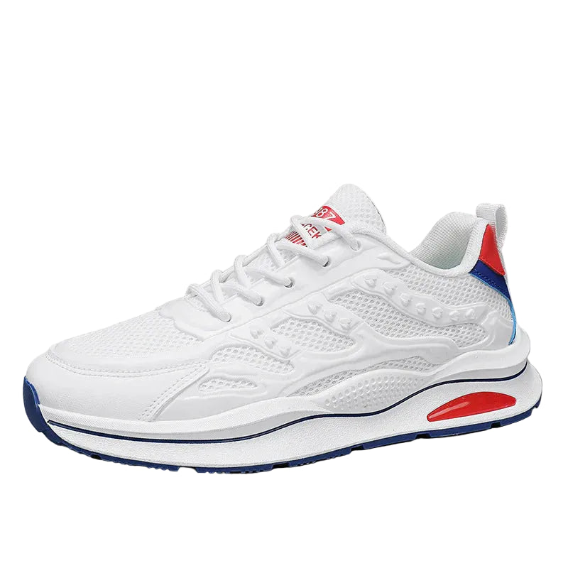 Męskie Sznurowane Buty Sportowe z warstwową cholewką-Footwear for men-Olave