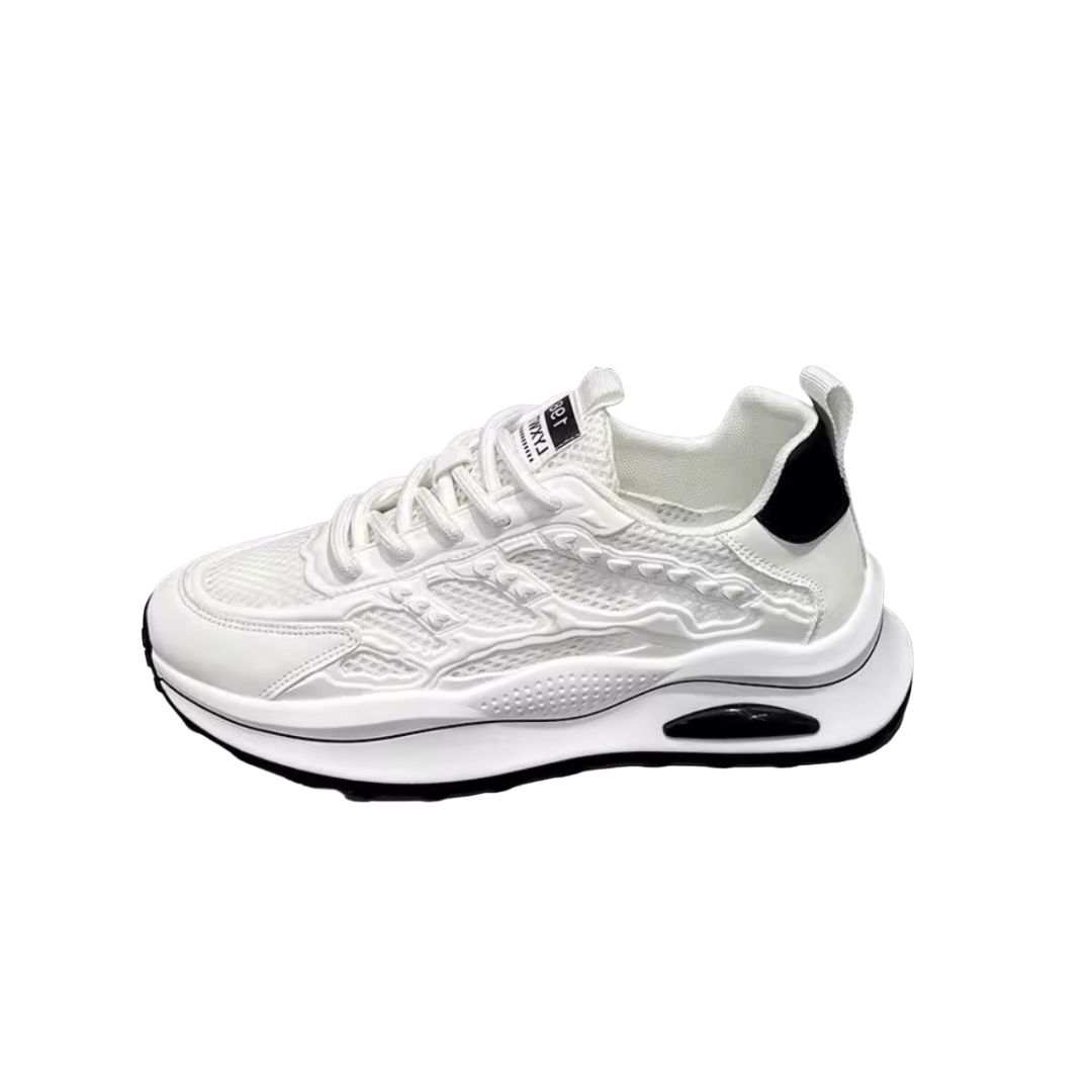Męskie Sznurowane Buty Sportowe z warstwową cholewką-Footwear for men-Olave
