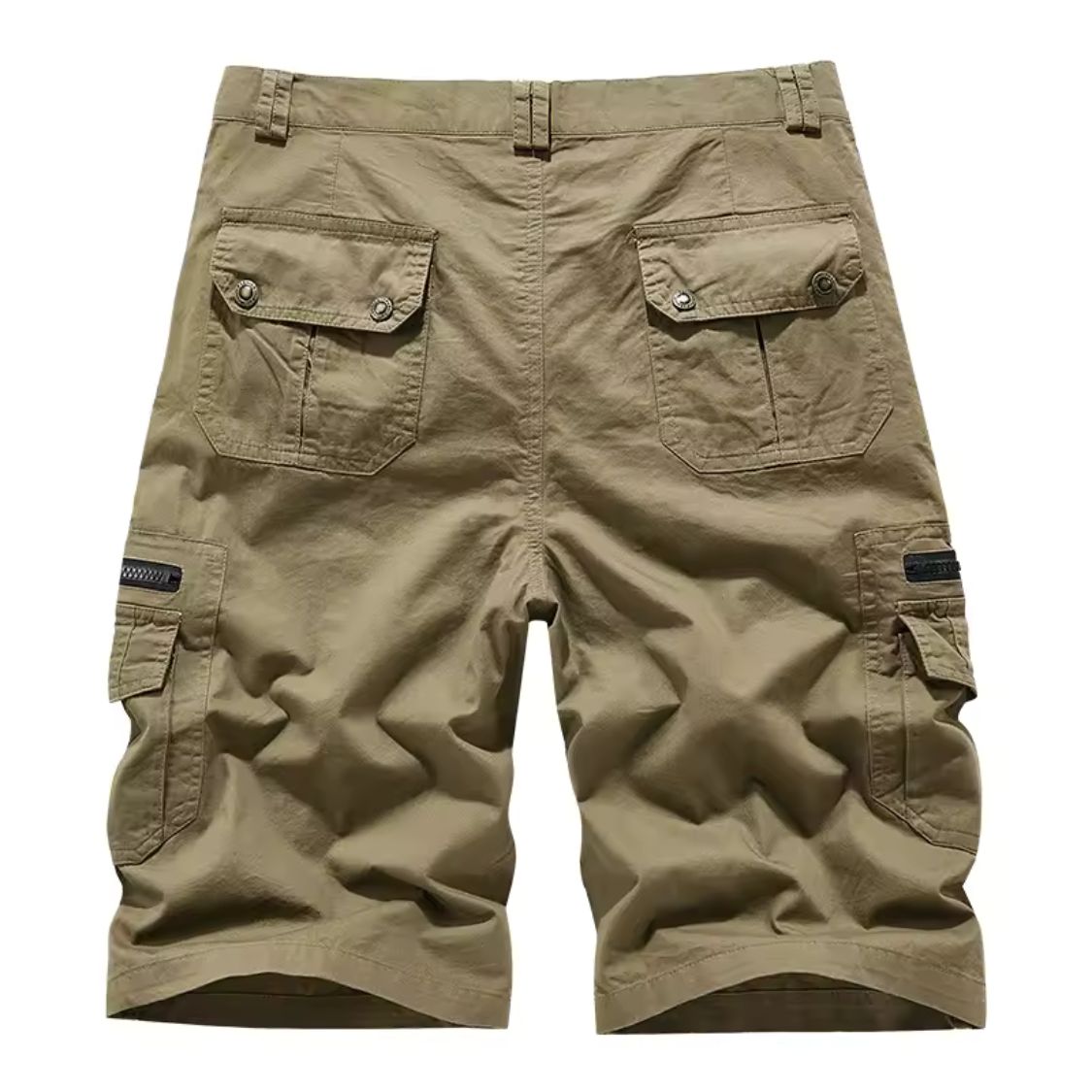 Męskie Szorty Cargo z Wieloma Kieszeniami i Zapięciem na Zamek-Shorts for men-Olave