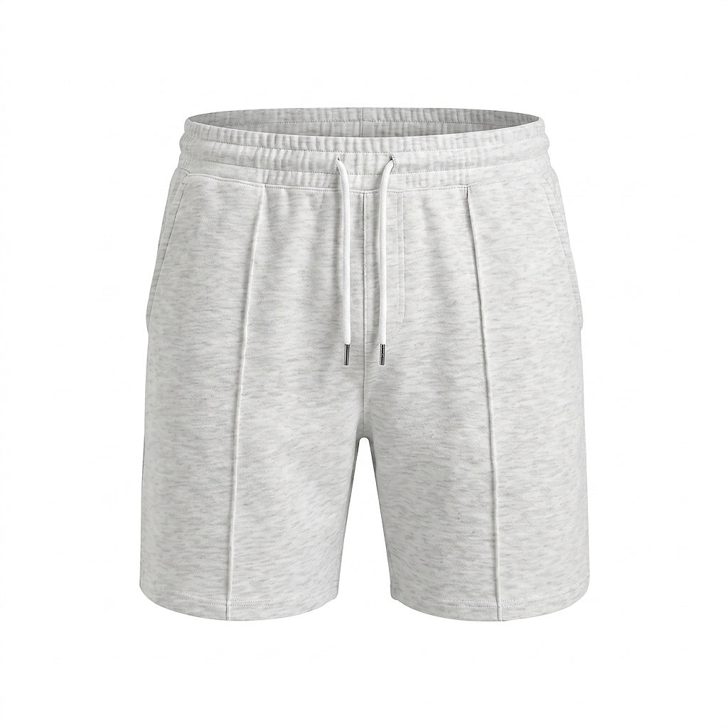 Męskie szorty dresowe ze sznurkiem i przeszyciami-Shorts for men-Olave