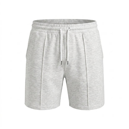 Męskie szorty dresowe ze sznurkiem i przeszyciami-Shorts for men-Olave