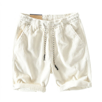 Męskie szorty sztruksowe ze sznurkiem-Shorts for men-Olave