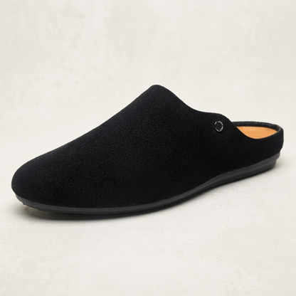 Męskie zamszowe mule z metalowymi ćwiekami-Footwear for men-Olave