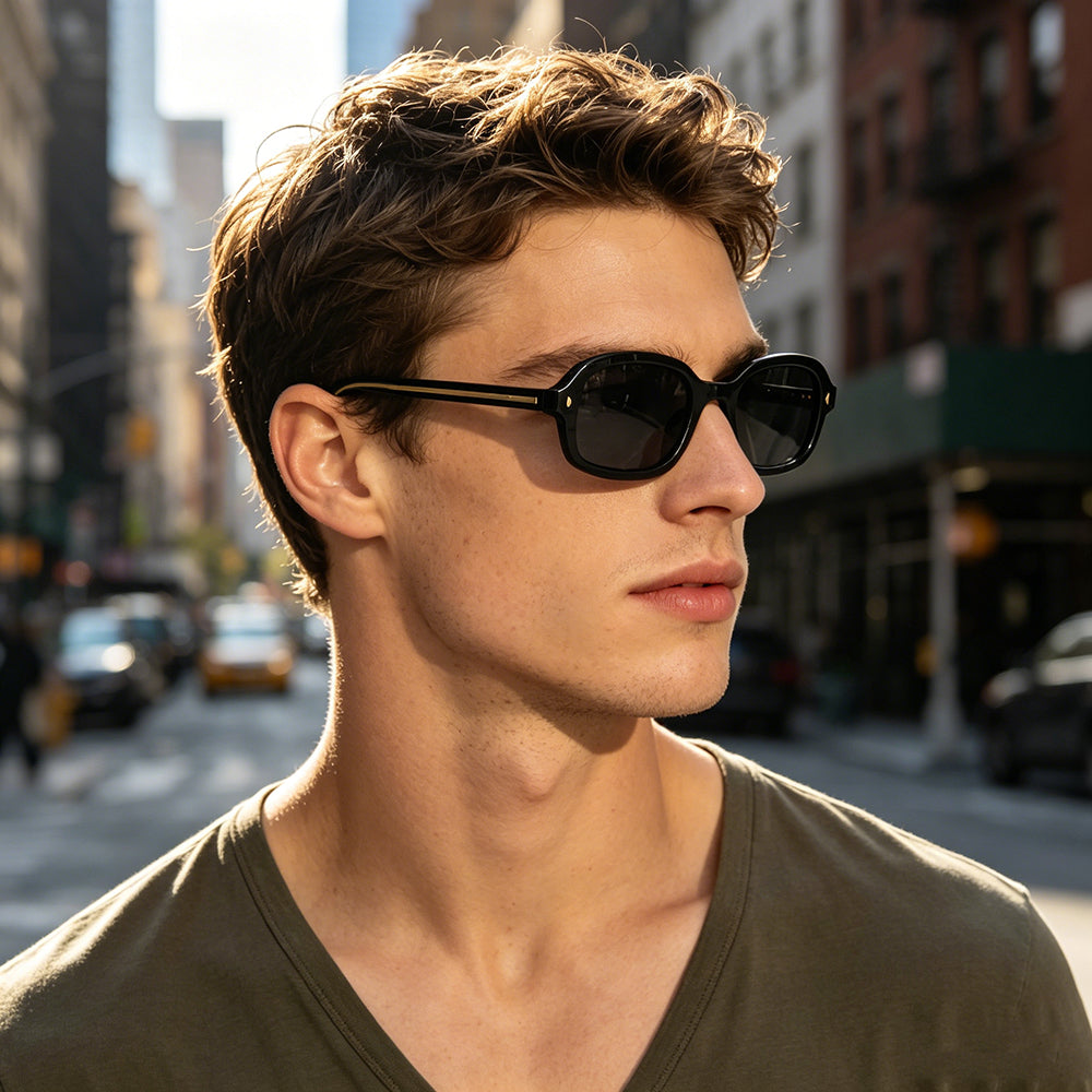 Okulary przeciwsłoneczne unisex z owalnymi oprawkami w panterkę-Sunglasses-Olave