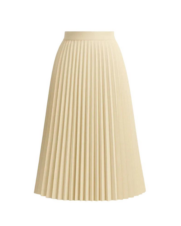 Plisowana spódnica midi o wyraźnej formie dla kobiet-Skirts for Women-Olave