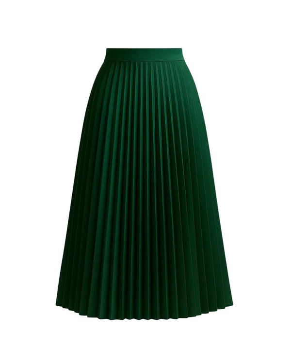 Plisowana spódnica midi o wyraźnej formie dla kobiet-Skirts for Women-Olave