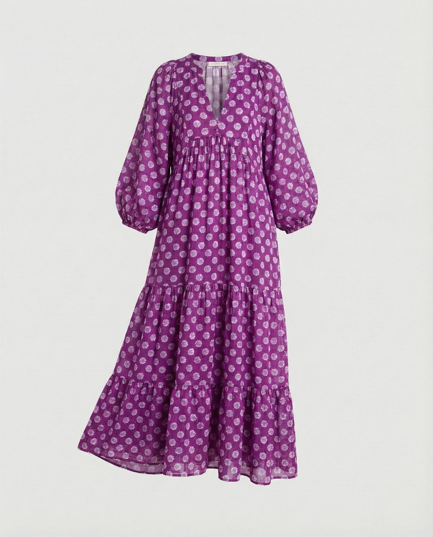 Sukienka damska midi z dekoltem w kształcie litery V i warstwową konstrukcją-Midi Dress-Olave