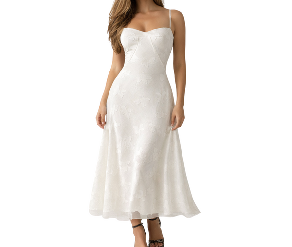 Sukienka maxi damska z dekoltem sercowym i ramiączkami-Maxi Dress-Olave